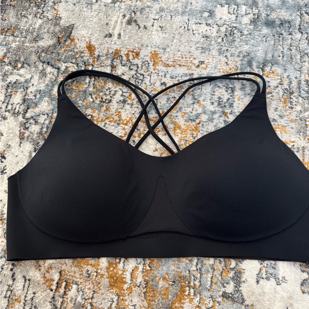 Black Strappy Sports Bra